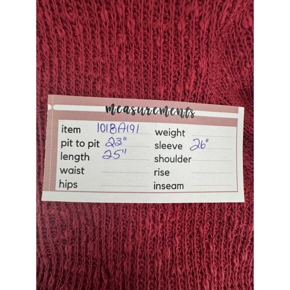 2/$30 We The Free Large Slouchy Rust Red Ribbed Knit Sweater - Picture 7 of 14